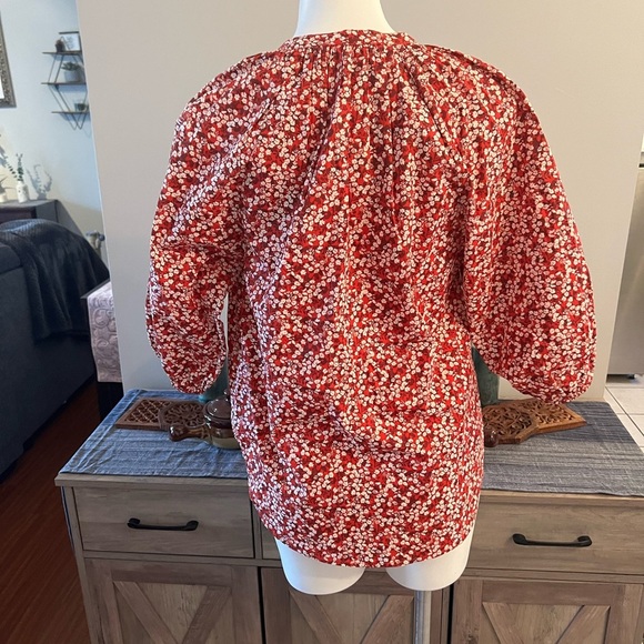 A piece apart red floral top, mitte top - Picture 6 of 7